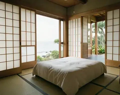 障子の寝室